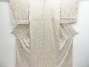 未使用品　仕立て上がり　椿模様小紋着物